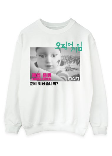 Netflix Squid Game Young Hee Photo White Sweatshirt