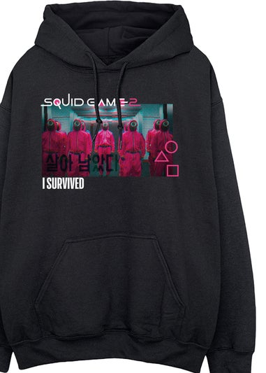 Netflix Squid Game I Survived Black Hoodie