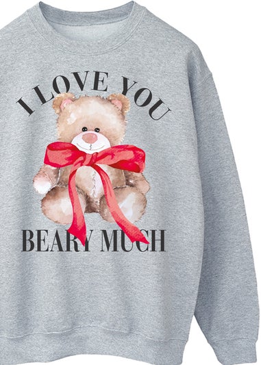 Valentine's Day I Love You Beary Much Heather Grey Sweatshirt