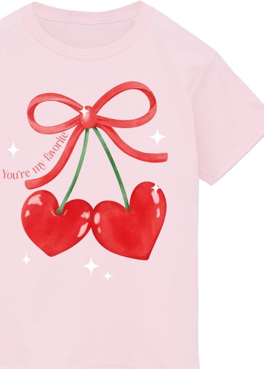 Brands In Valentine's Day Cherry Hearts T-Shirt (3-13 Years)