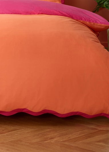 Heya Home Wiggle Scalloped Duvet Cover Set