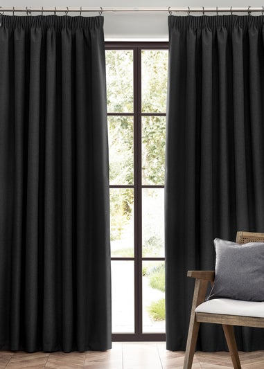 furn. Dawn 100% Blackout Thermal Pencil Pleat Curtains