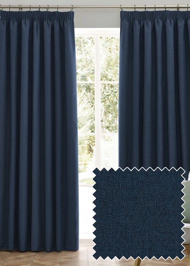 furn. Dawn 100% Blackout Thermal Pencil Pleat Curtains