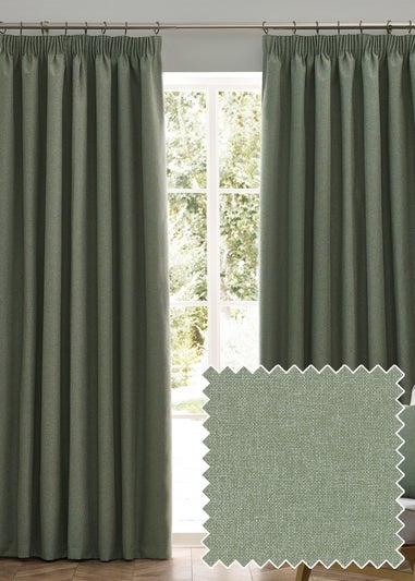 furn. Dawn 100% Blackout Thermal Pencil Pleat Curtains