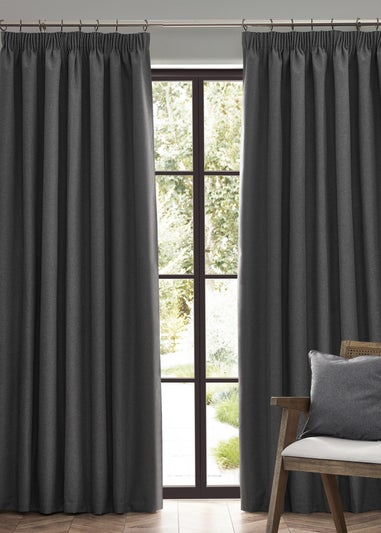 furn. Dawn 100% Blackout Thermal Pencil Pleat Curtains