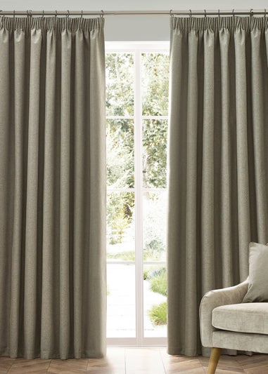 furn. Dawn 100% Blackout Thermal Pencil Pleat Curtains