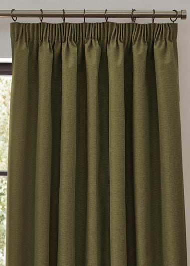 furn. Dawn 100% Blackout Thermal Pencil Pleat Curtains