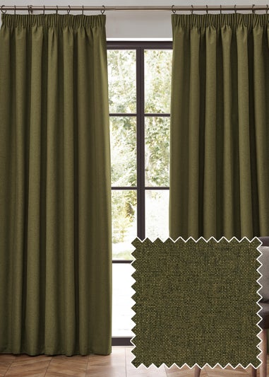 furn. Dawn 100% Blackout Thermal Pencil Pleat Curtains