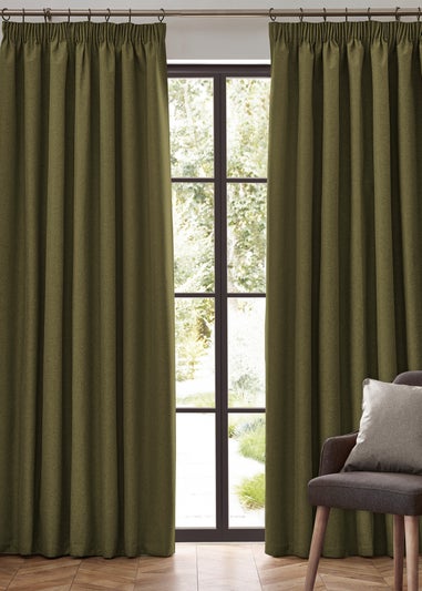 furn. Dawn 100% Blackout Thermal Pencil Pleat Curtains