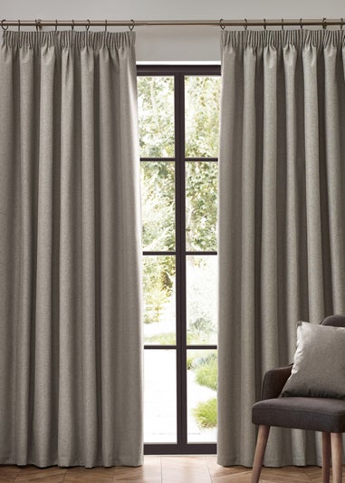 furn. Dawn 100% Blackout Thermal Pencil Pleat Curtains