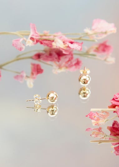 Golden Moments 9ct Yellow Gold Polished Ball Stud Earrings