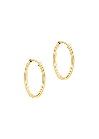 Golden Moments 9ct Yellow Gold Sleeper Hoop Earrings