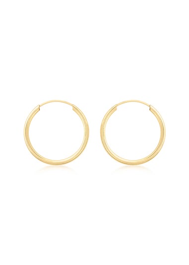 Golden Moments 9ct Yellow Gold Sleeper Hoop Earrings