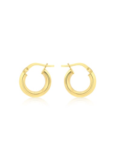Golden Moments 9ct Yellow Gold Tube Polished Hoop Creole Earring