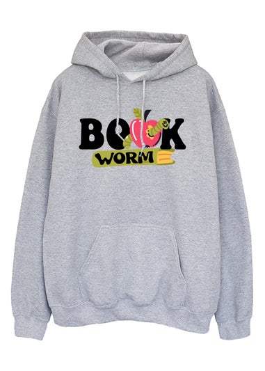 Brands In Grey World Book Day Book Worm Heather Hoodie