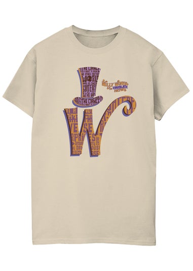 Willy Wonka Sand Charlie & The Chocolate Factory Logo T-Shirt