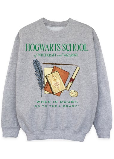 Harry Potter Grey Hogwarts School Kids Heather Sweatshirt (3-13 Years)