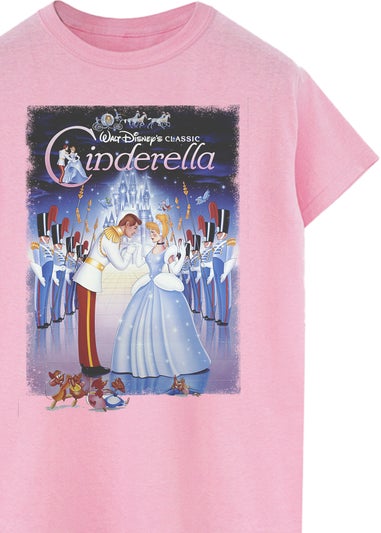 Disney Pink Cinderella Poster Boyfriend Fit T-Shirt