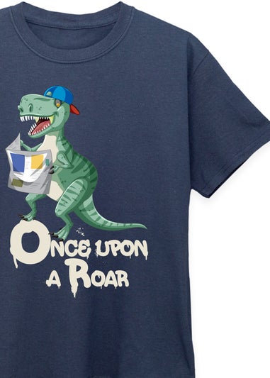 Brands In Navy World Book Day Once Upon A Roar Kids T-Shirt (3-13 Years)