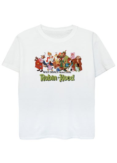 Disney White Robin Hood Group Kids T-Shirt (3-13 Years)