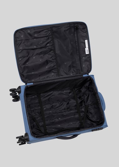 IT Luggage Blue Soft Suitcase