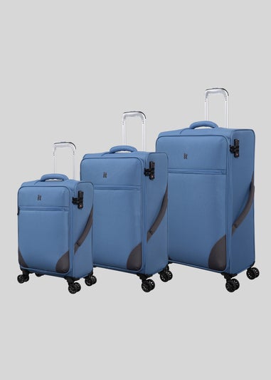 IT Luggage Blue Soft Suitcase