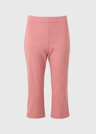 Pink Bengaline Cropped Leggings
