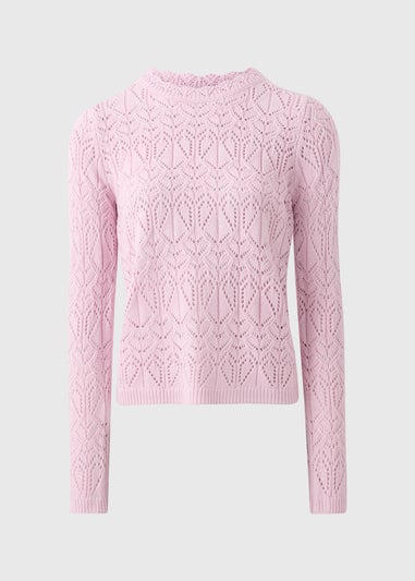 Lilac Pointelle Long Jumper