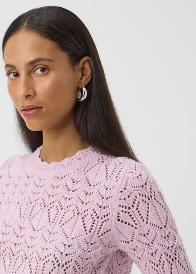 Lilac Pointelle Long Jumper