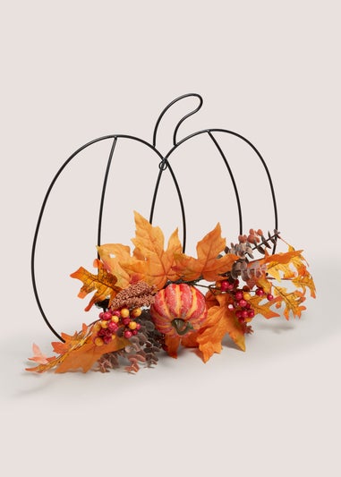 Orange Pumpkin Plan Wire Wall Art