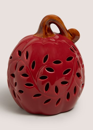 Burgundy Pumpkin Led Ornament