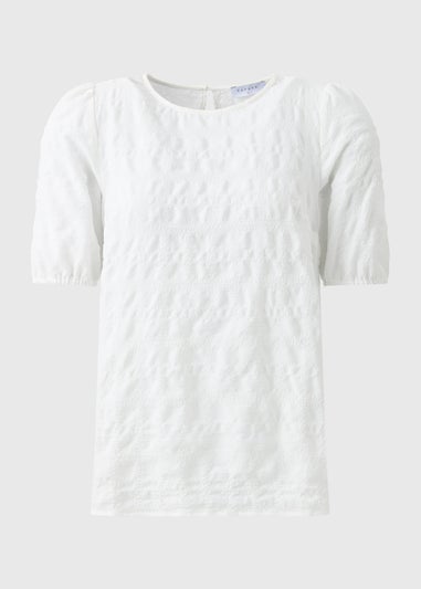Ivory Seersucker Blouse