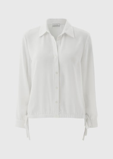 White Drawstring Shirt