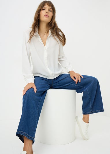 White Drawstring Shirt