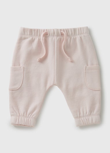 Baby Pink Cargo Jogging Bottoms (Newborn-23mths)