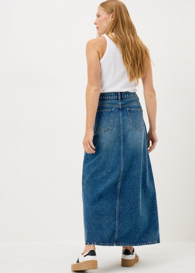 Midwash Denim Maxi Skirt