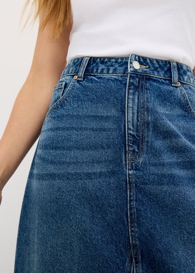 Midwash Denim Maxi Skirt