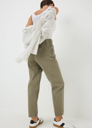 Khaki Paperbag Jeans