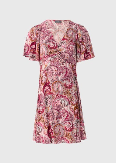 Pink Paisley Midi Tea Dress