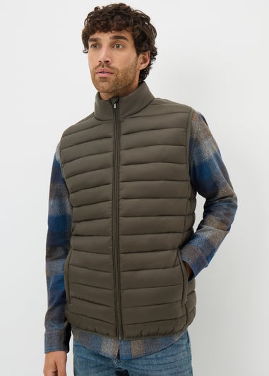Khaki Puffer Gilet