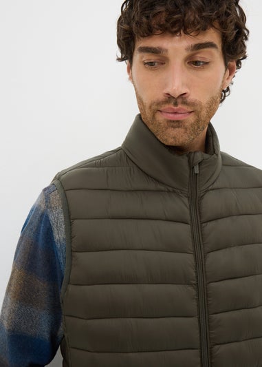 Khaki Puffer Gilet