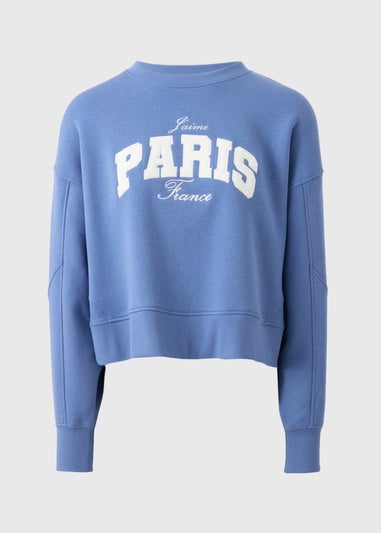 Blue Paris Boucle Sweatshirt