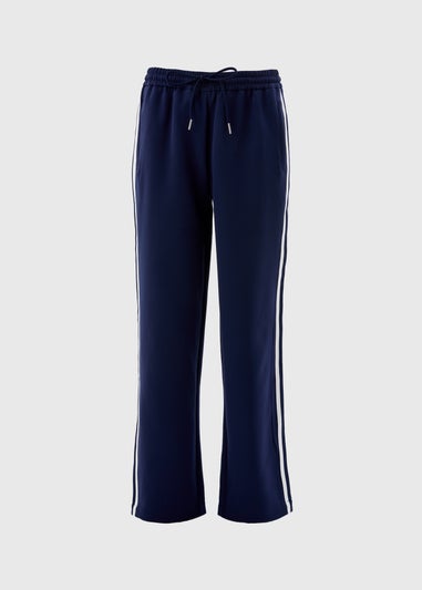 Navy Side Stripe Jogging Bottoms
