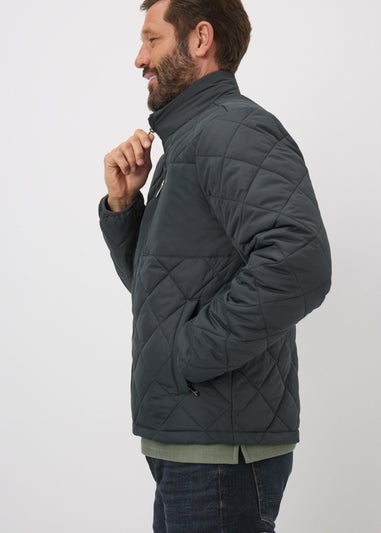 Teal Quilted Puffer Coat