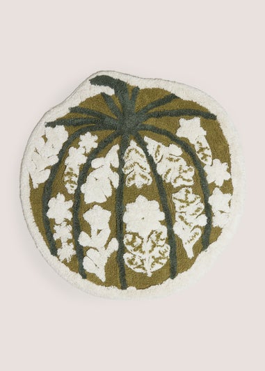 Green Pumpkin Bath Mat