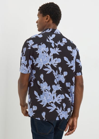 Blue Floral Smart Shirt