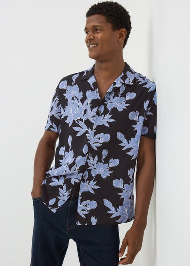 Blue Floral Smart Shirt