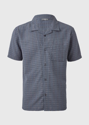 Blue Check Textured Shirt