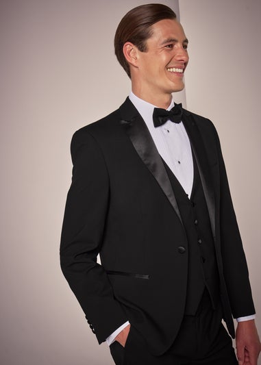 Taylor & Wright Black Tailored Fit Dinner Suit Jacket