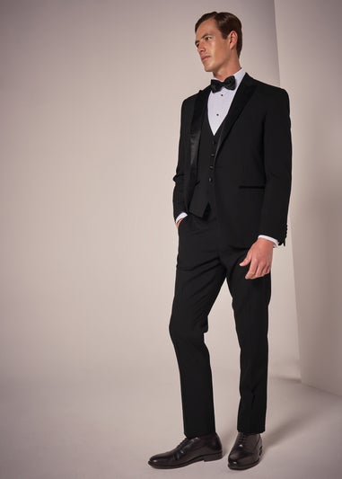 Taylor & Wright Black Tailored Fit Dinner Suit Jacket